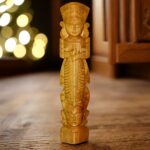 Wooden Durga Carving 2ft-Natungram Burdwan- Handcarved Unique Decorative Showpiece (Wood, Livingroom, Showpiece, Gift, Decor, Home Decor)
