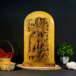 Durga Mahishasurmardini Wooden Sculpture- Handcarved Unique Decorative Showpiece - 12 inch  (Sonajhuri Wood, Livingroom, Showpiece, Gift, Decor, Home Decor)