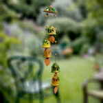 Terracotta Ceramic Coated 5 Bell Cap Windchime YGR- Handmade Unique Decorative Showpiece (Terracotta, Livingroom, Showpiece, Gift, Decor, Home Decor)