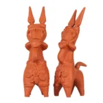 Terracotta Bankura Horse Pair 7 inch-Handmade Unique Decorative Showpiece (Baked Clay, Livingroom, Garden, Gift, Decor, Home Decor)