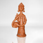 Terracotta Drummer Standing Artistic Figurine-Handmade Unique Decorative Showpiece (Baked Clay, Livingroom, Garden, Gift, Decor, Home Decor)