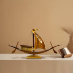 Wooden Sailboat Single Decker Large- Handmade Unique Decorative Showpiece (Sonajhuri Wood, Livingroom, Showpiece, Gift, Decor, Home Decor)