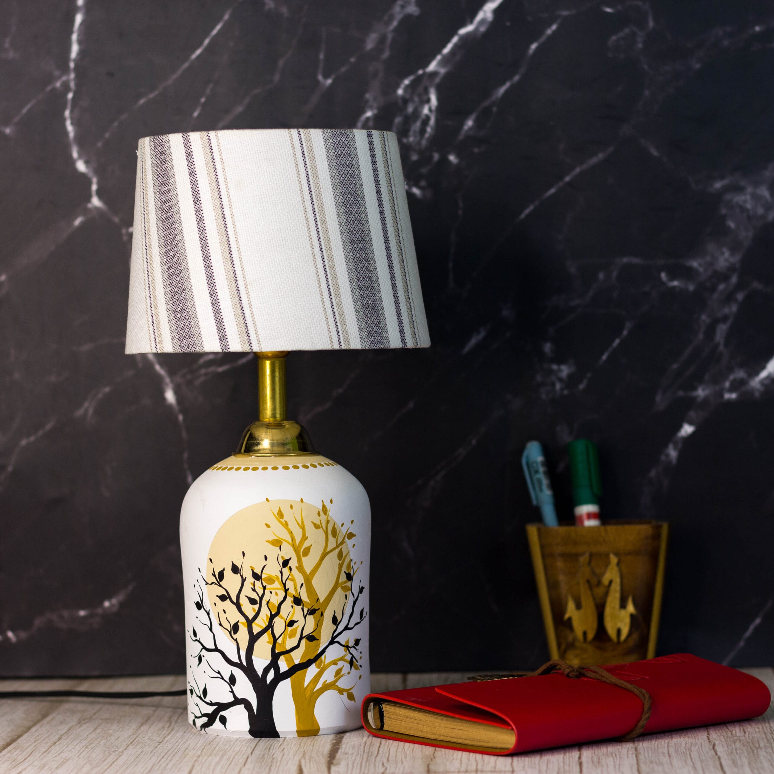 Tree and the Sun-Terracotta Table Lamp
